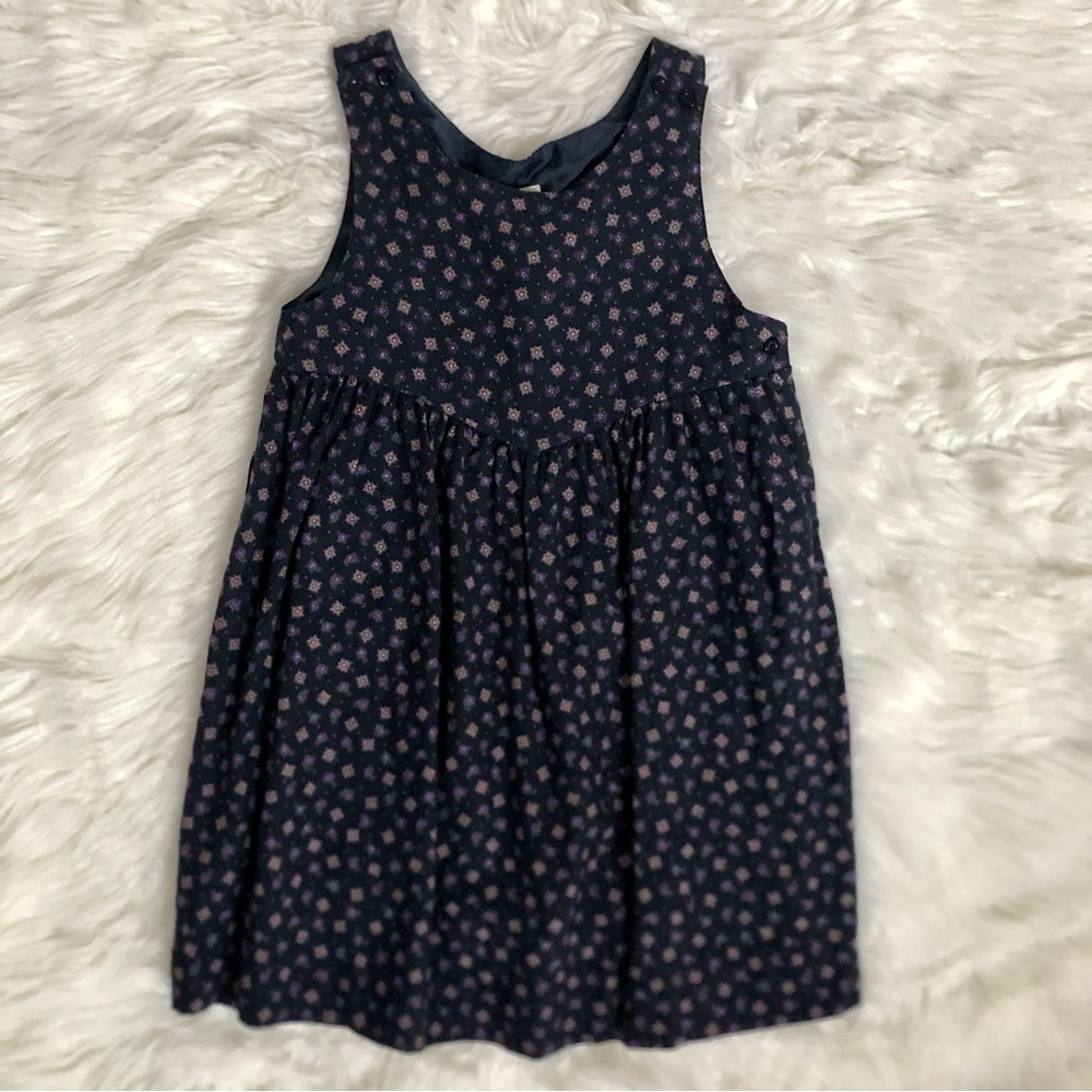 Laura Ashley Mother & Child Girls Overall Dress Wool Cotton Blend Sleeveless